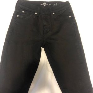 7 for all mankind black skinny jeans